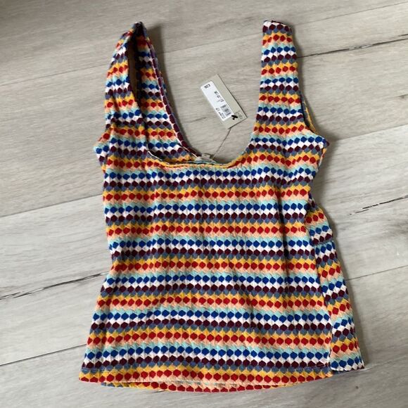 RIVER‎ ISLAND BLUE STRIPE CUT OUT TOP 6 NWT - Picture 6 of 7